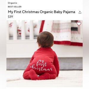 Pottery Barn My First Christmas Pajama Size 3-6 Months